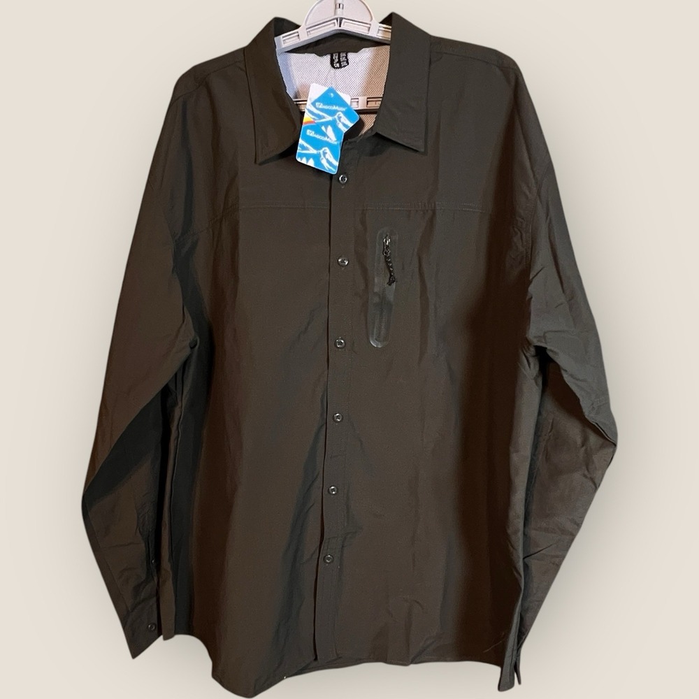Workwear 2XL Long Sleeve Quick Dry Green Shirt Magcomsen Breathable Hike Fishing